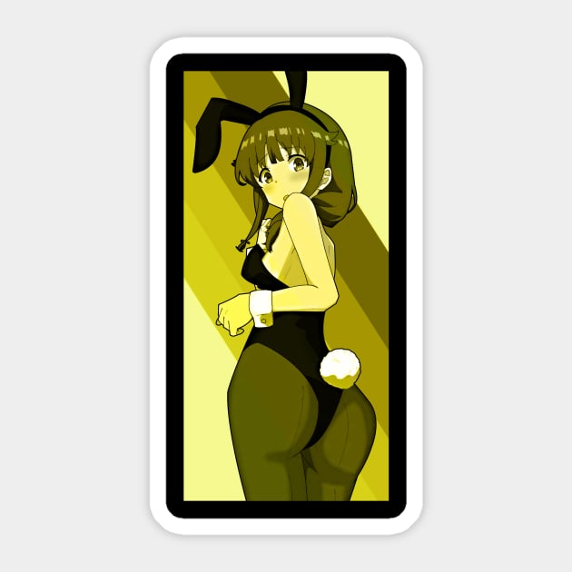 Sweet & Cute Retro Anime Bunny Girl Sticker by designsenpai